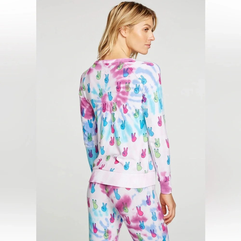 Chaser Tie Dyed Peace Out Pullover - Picture 4 of 5